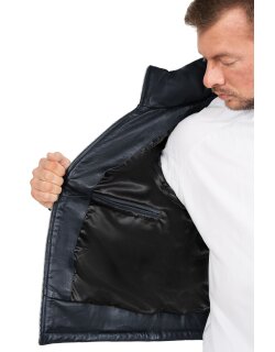 Reichstadt Regular Fit Jacke Herren Echtleder 22RS032LUX Navy L