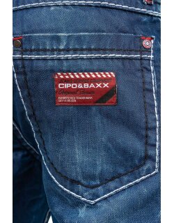 Cipo & Baxx Regular Fit Jeans Herren Stonewashed  CD709 Blue W30/L32