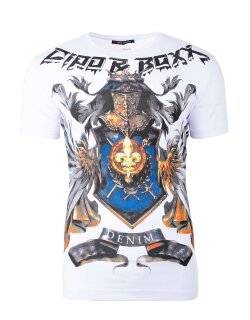 Cipo & Baxx Slim Fit T-Shirt  CT743 White L