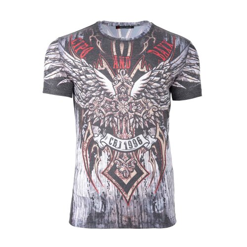 Cipo & Baxx Slim Fit T-Shirt Herren  CT746 Grey L