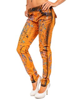 Cipo & Baxx slim fit Jeans Damen Mid Waist WD445 Orange W27/L34