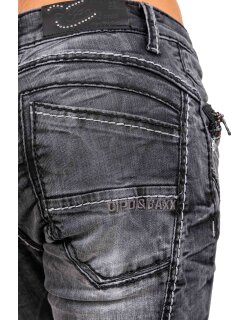 Cipo & Baxx straight fit Jeans Damen Stonewashed WD477 Black W30/L34