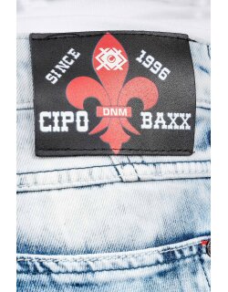 Cipo & Baxx regular fit Jeans Herren Stonewashed CD798 Iceblue