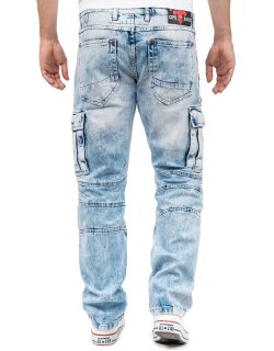 Cipo & Baxx regular fit Jeans Herren Stonewashed CD798 Iceblue