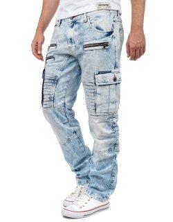 Cipo & Baxx regular fit Jeans Herren Stonewashed CD798 Iceblue