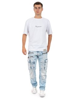 Cipo & Baxx regular fit Jeans Herren Stonewashed CD798 Iceblue