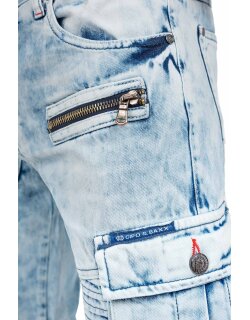 Cipo & Baxx regular fit Jeans Herren Stonewashed CD798 Iceblue