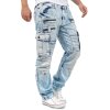 Cipo & Baxx regular fit Jeans Herren Stonewashed CD798 Iceblue