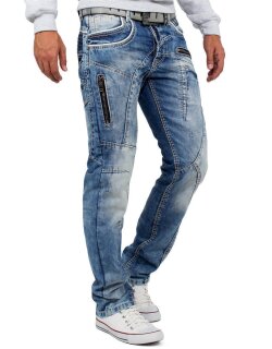 Cipo & Baxx Regular Fit Jeans Herren Stonewashed C1150 Blue W31/L32