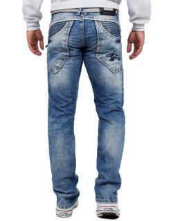 Cipo & Baxx Regular Fit Jeans Herren Stonewashed C1150 Blue W33/L32