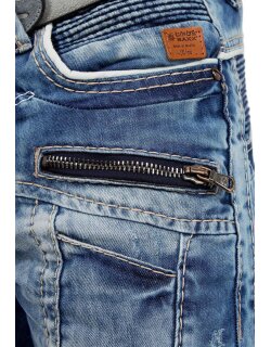 Cipo & Baxx Regular Fit Jeans Herren Stonewashed C1150 Blue W36/L32