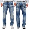 Cipo & Baxx Regular Fit Jeans Herren Stonewashed C1150 Blue W36/L32